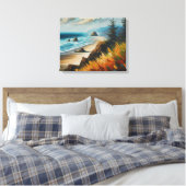 Oregon Waves Seascape Abstrakt Leinwanddruck (Insitu (Schlafzimmer))