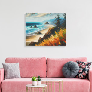 Oregon Waves Seascape Abstrakt Leinwanddruck