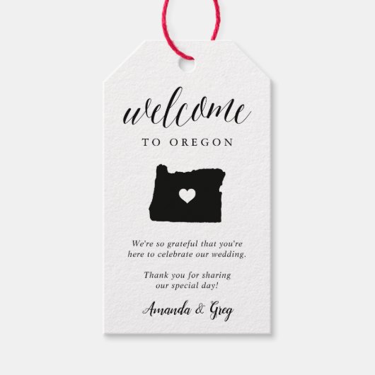 Oregon Wedding Welcome Gevor Geschenkanhänger (Vorderseite)