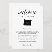 Oregon Wedding Welcome Letter & Itinerary (Vorne/Hinten)