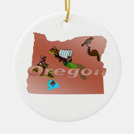 Oregon-Weihnachtsbaum-Verzierung Keramikornament