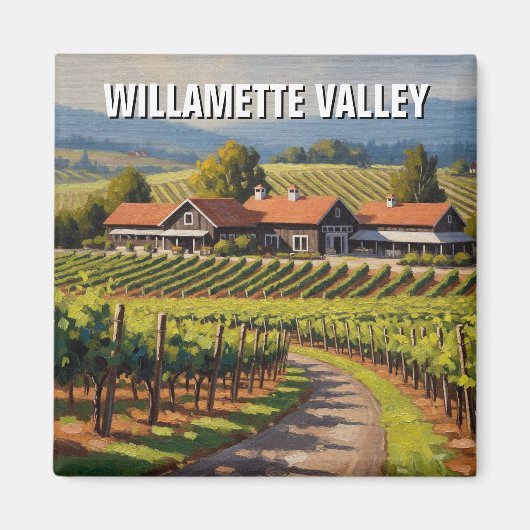 Oregon Willamette Valley Reise Magnet (Vorne)
