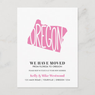 OREGON Wir haben neue Adresse Neue Zuhause Postkar Postkarte