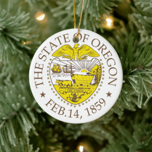 Oregon-Zeichen Keramik Ornament