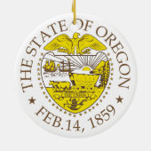 Oregon-Zeichen Keramik Ornament (Hinten)