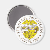 Oregon-Zeichen Magnet (Vorderseite/Rückseite)