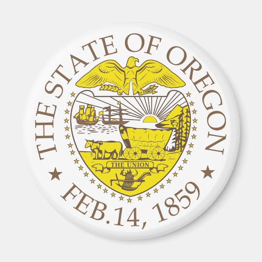 Oregon-Zeichen Magnet (Vorne)