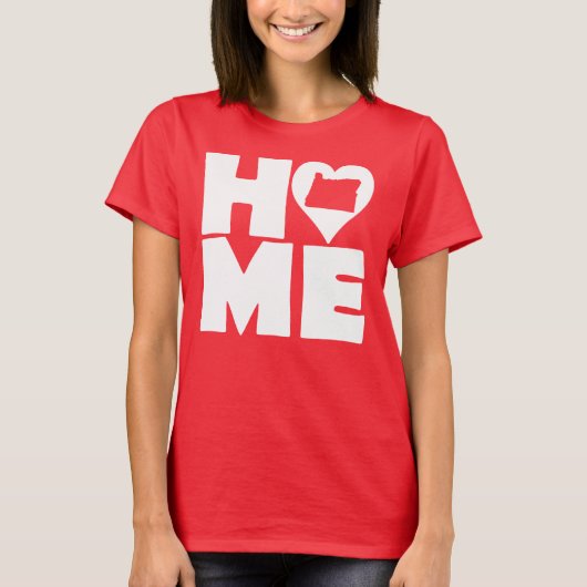 Oregon Zuhause Heart Staat T-Shirts T - Shirt (Vorderseite)
