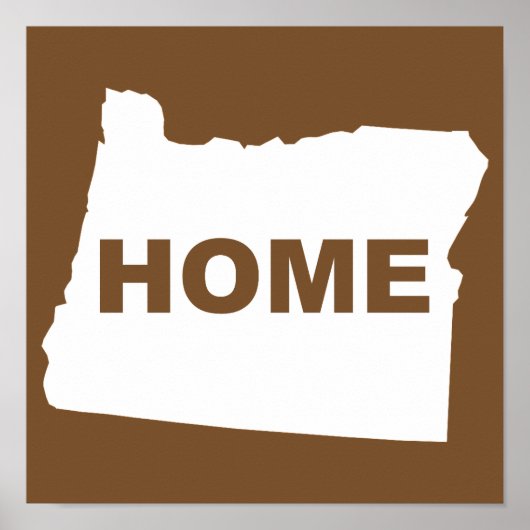 Oregon Zuhause weg vom Staat-Poster-Zeichen Poster (Vorne)