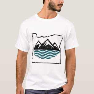 Oregonberge und -wellen T-Shirt
