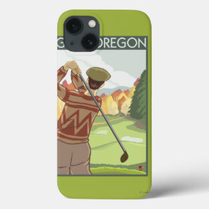OregonGolf Szenen-Vintages Reise-Plakat Case-Mate iPhone Hülle