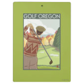 OregonGolf Szenen-Vintages Reise-Plakat Klemmbrett (Rückseite)