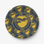 Oregonian Seal, Oregon Pappteller (Vorderseite)