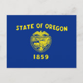 Oregonische Flagge, Flagge von Oregon Postkarte (Vorderseite)