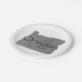 OregonpapierParty-Teller Pappteller (Schrägansicht)