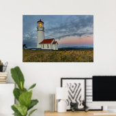 Oregons ältester Leuchtturm am Cape Blanco Staat Poster (Heimbüro)