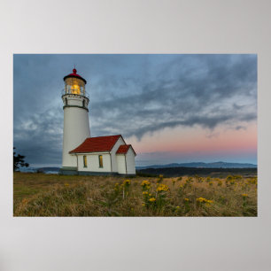 Oregons ältester Leuchtturm am Cape Blanco Staat Poster