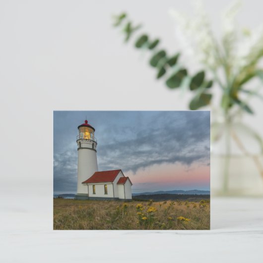 Oregons ältester Leuchtturm am Cape Blanco Staat Postkarte (Stehend Vorderseite)