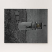 Oregon's historisches Heceta Head Lighthouse B&W Puzzle (Horizontal)