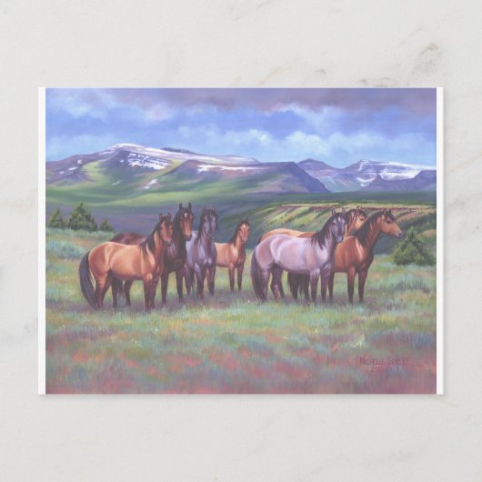 Oregon's Wild Horses Postkarte (Vorderseite)