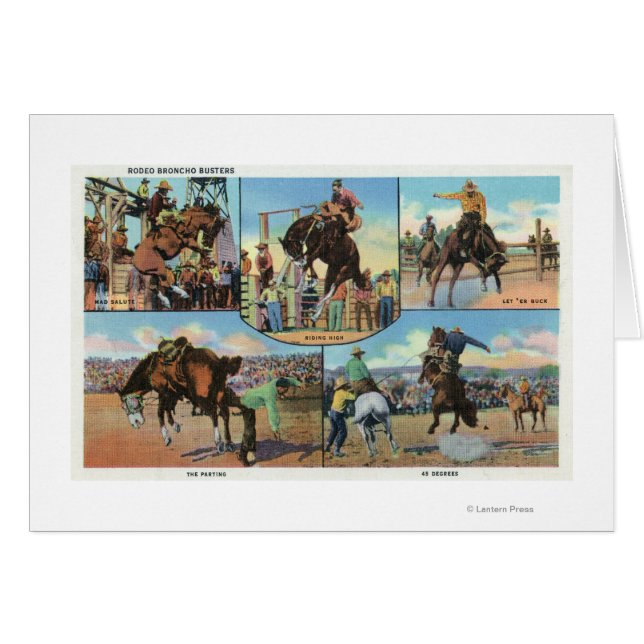 OregonScenic Views of Rodeo Bronco Busters (Vorderseite (Horizontal))