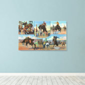 OregonScenic Views of Rodeo Bronco Busters Leinwanddruck (Insitu (Holzboden))
