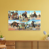 OregonScenic Views of Rodeo Bronco Busters Leinwanddruck (Insitu (Wohnzimmer))