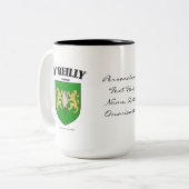 O'Reilly Familienwappen, Übersetzung und Bedeutung Zweifarbige Tasse (Vorderseite Links)