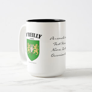 O'Reilly Familienwappen, Übersetzung und Bedeutung Zweifarbige Tasse