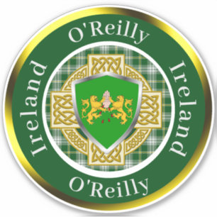 O'Reilly Irish Shield/Celtic Cross Personalisiert Aufkleber