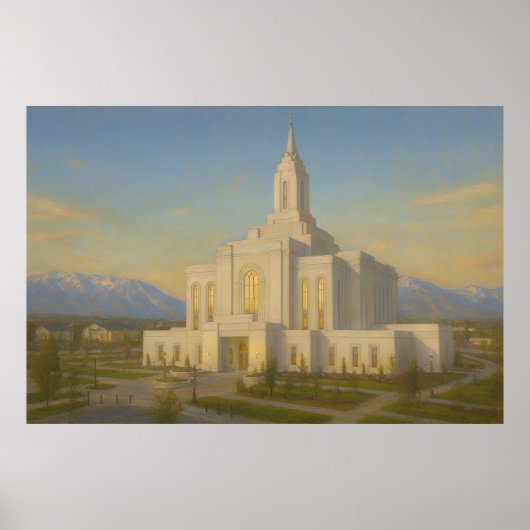 Orem Utah Temple Painting™ LDS Wall Art Poster (Vorne)