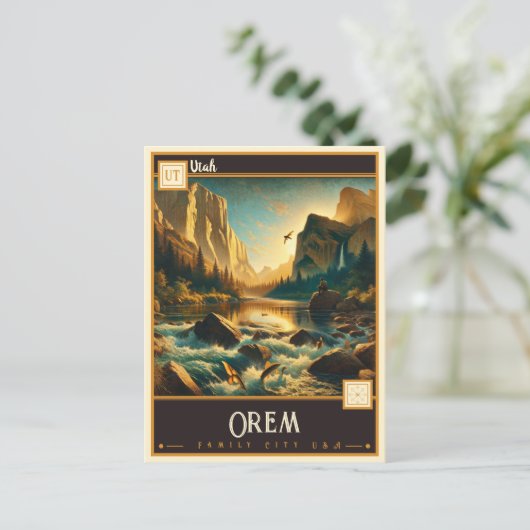 Orem, Utah | VINTAG Postkarte (Stehend Vorderseite)