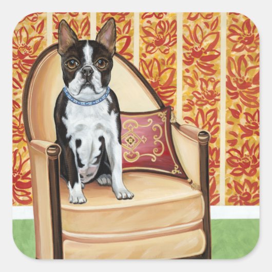 Oreo Cookie Boston Quadratischer Aufkleber (Vorderseite)