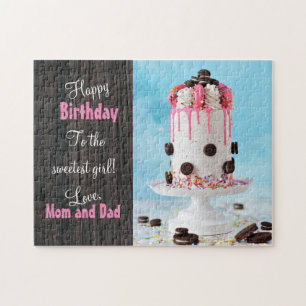 Oreo Cookie Fan Pink und Extravagante Mädchen Geb Puzzle