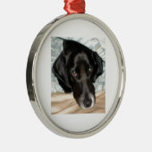 Oreo der englischer Springerspaniel-Hund Silbernes Ornament (Rechts)