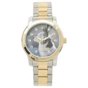 Oreo färbte Chihuahua-Uhr Armbanduhr