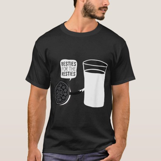 Oreo Milk and Cookie Besties for Resties T-Shirt (Vorderseite)