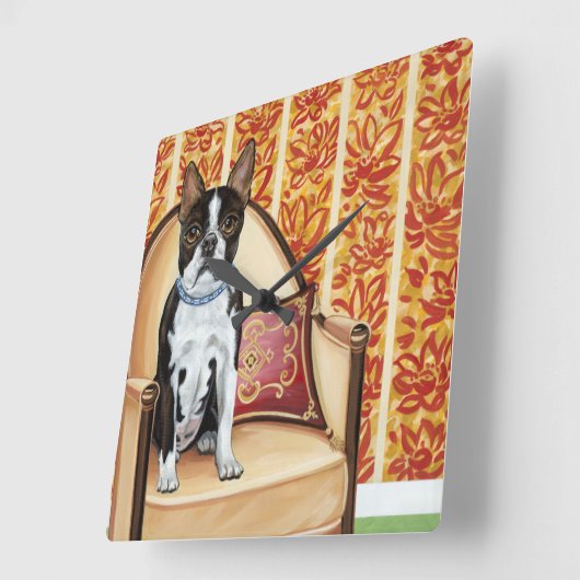 Oreo Plätzchen Boston Quadratische Wanduhr (Winkel)