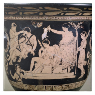 Orestes als Suppliant am Schrein von Apollo herein Fliese