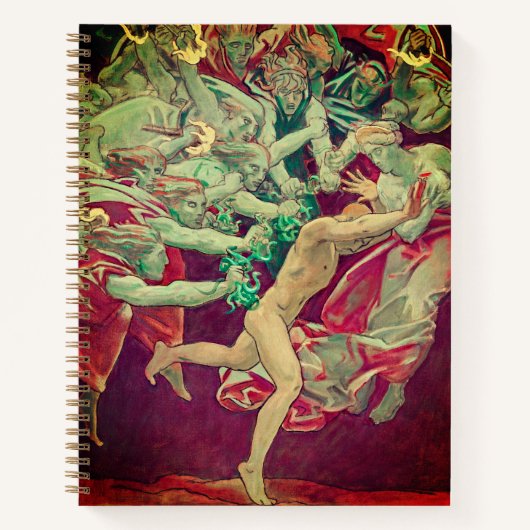 Orestes & Furies Dark Academia Notebook Notizblock (Vorderseite)