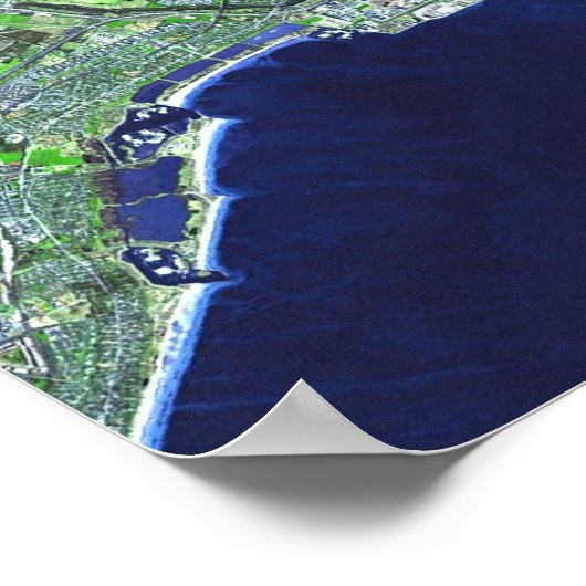 Oresund Bridge - Sat View Poster (Ecke)