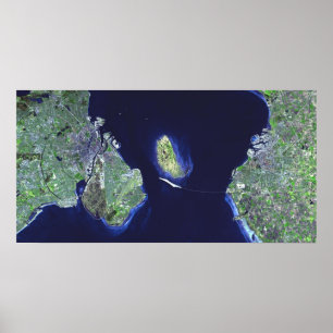 Oresund Bridge - Sat View Poster