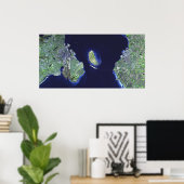 Oresund Bridge - Sat View Poster (Heimbüro)