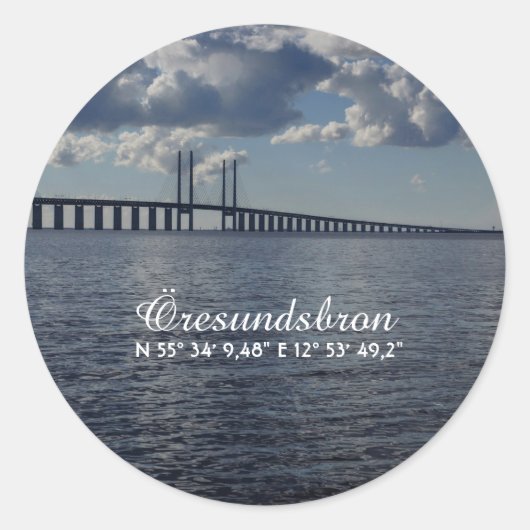Öresundsbron, Malmö Runder Aufkleber (Vorderseite)
