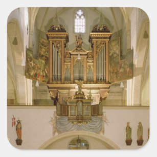 Organ, c.1618 quadratischer aufkleber