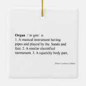 "Organ" Definition Humorer Musiktitel Keramikornament (Rückseite)