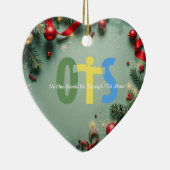 Organ Donation Awareness Christmas Holiday Keramik Ornament (Rechts)