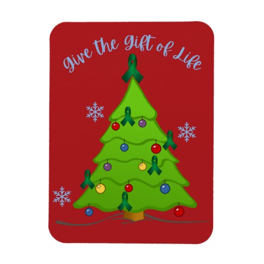 Organ Donation Awareness Christmas Tree Holiday Magnet (Vertikal)
