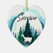 Organ Donation Awareness Survivor Holiday Keramik Ornament (Rechts)