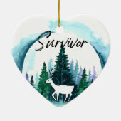 Organ Donation Awareness Survivor Holiday Keramik Ornament (Hinten)